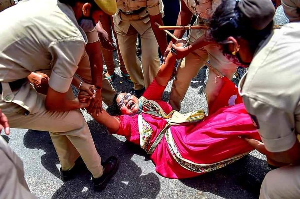 CITU leaders and activists who protested against the farm bill arrested