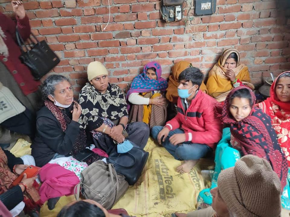 CITU leaders visit the home of the anganwadi worker gang-raped and killed